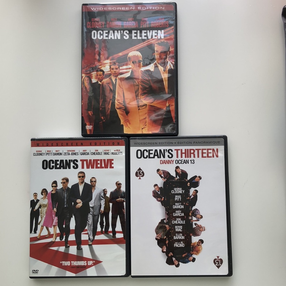 Ocean’s Eleven Twelve Thirteen DVDs